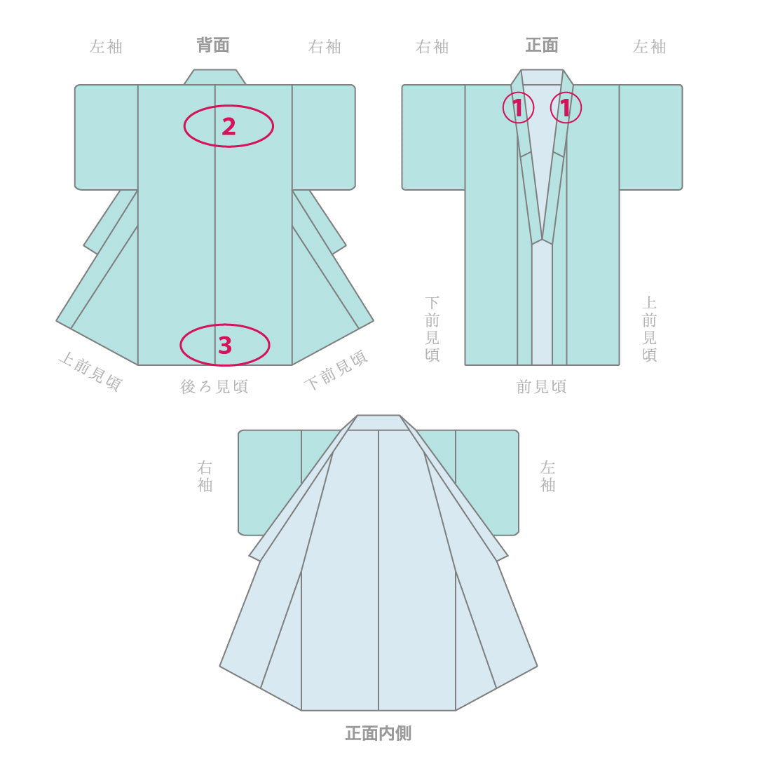 小紋 身丈143cm 裄丈65cm Aランク XS 正絹 単衣 広衿 織り出し 創作 ぼかし カジュアル 水色系 1215-12301