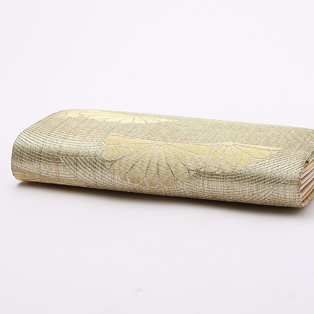 草履・バッグセット 礼装用 Sサイズ 22.5cm 高さ4.5cm 錦織 正絹 金系 1251-00494