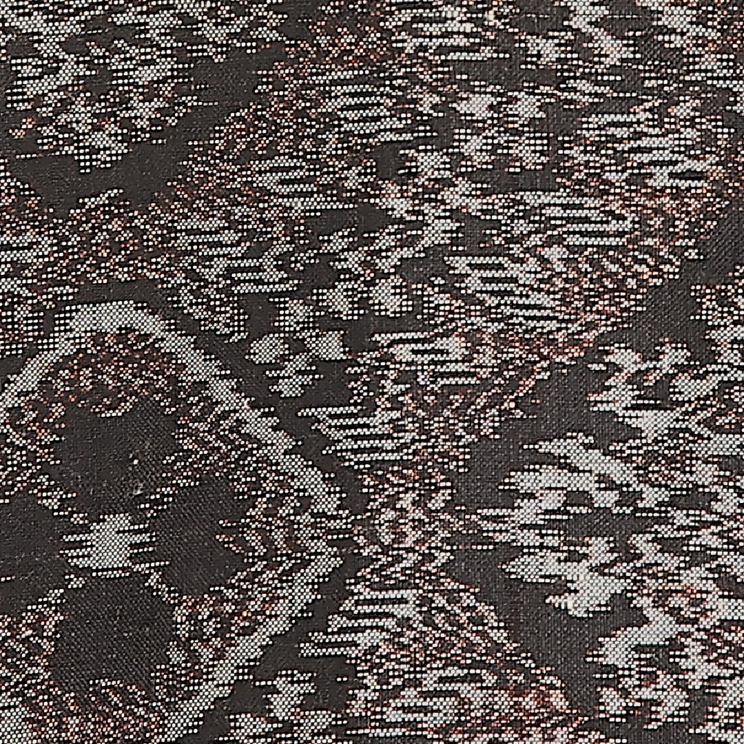 アンティーク 大島紬 袷 身丈144cm 裄丈60cm 正絹 Aランク バチ衿 XSサイズ 花菱 茶系 RP 1223-17417