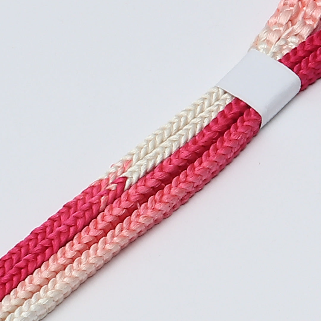 帯締め 平組紐 正絹 ピンク系 1251-02049