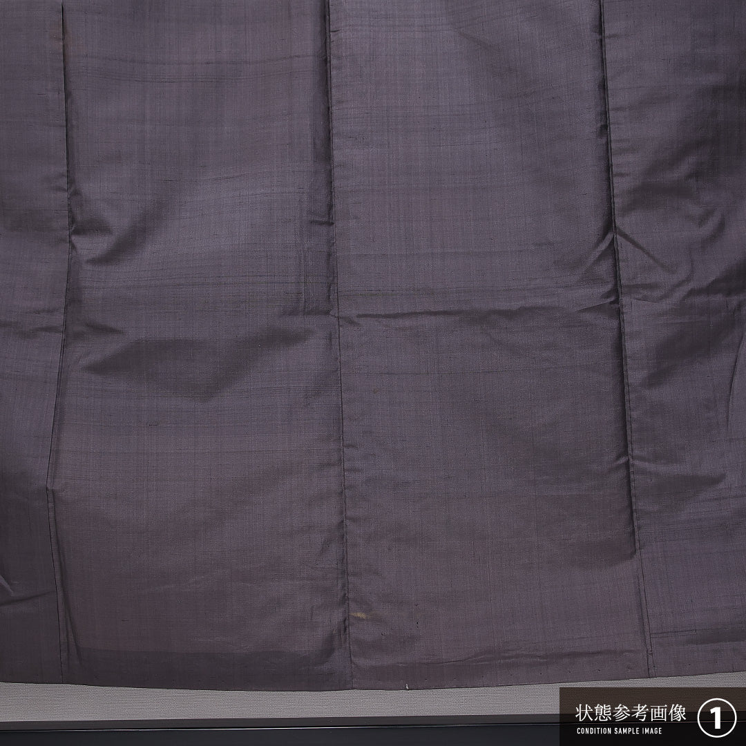 紬 袷 身丈156cm 裄丈61cm 正絹 Aランク カジュアル 広衿 Mサイズ 抽象柄 赤系 RP 1223-11298