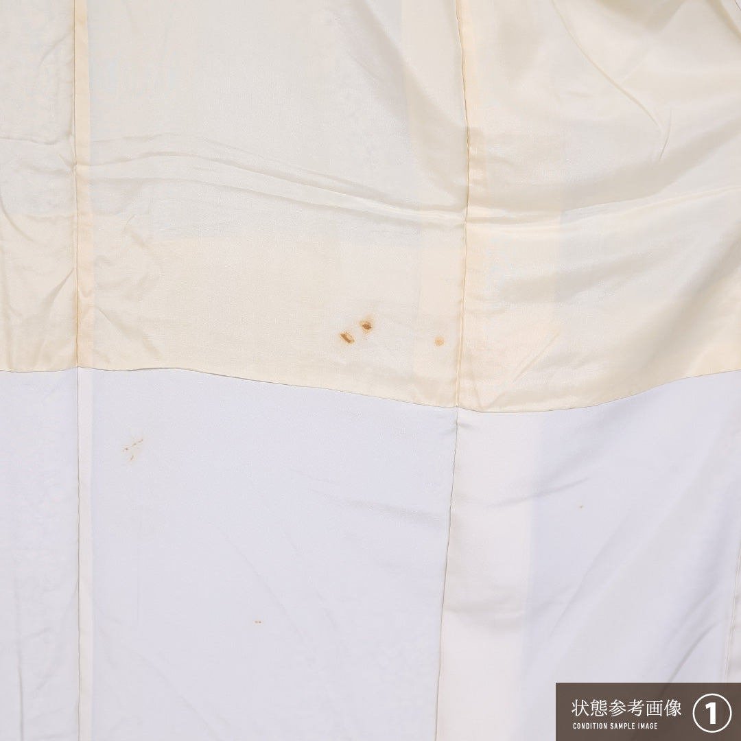 小紋 袷 身丈149cm 裄丈60cm 正絹 Aランク インフォーマル バチ衿 XSサイズ 野菜 黒系 RP 1221-11829