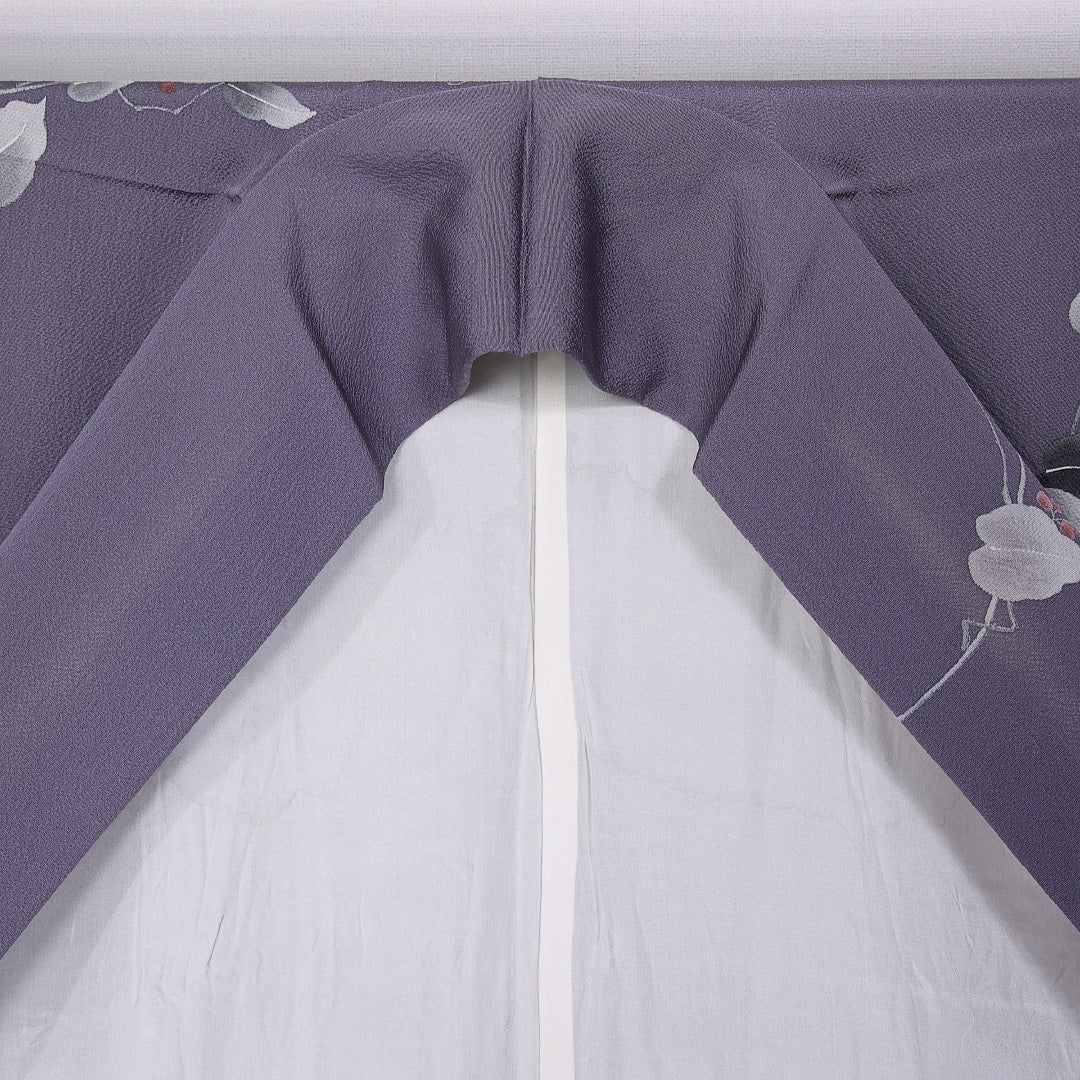 訪問着 身丈162cm 裄丈66cm L 正絹 Aランク 袷 広衿 作家物 葡萄 落款 1212-10841
