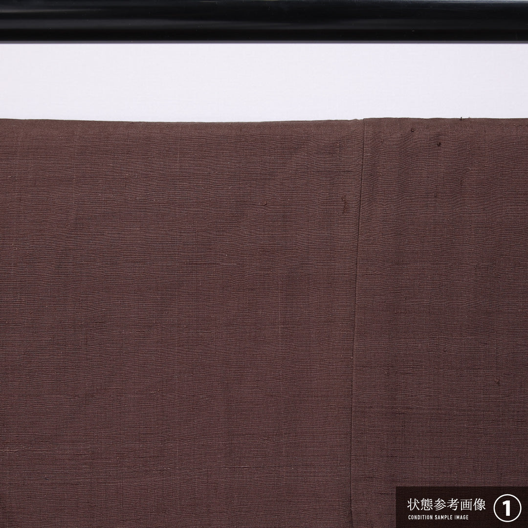 色無地 袷 身丈161cm 裄丈65cm 正絹 Sランク インフォーマル 広衿 Lサイズ 無地 茶系 RP 1219-11630