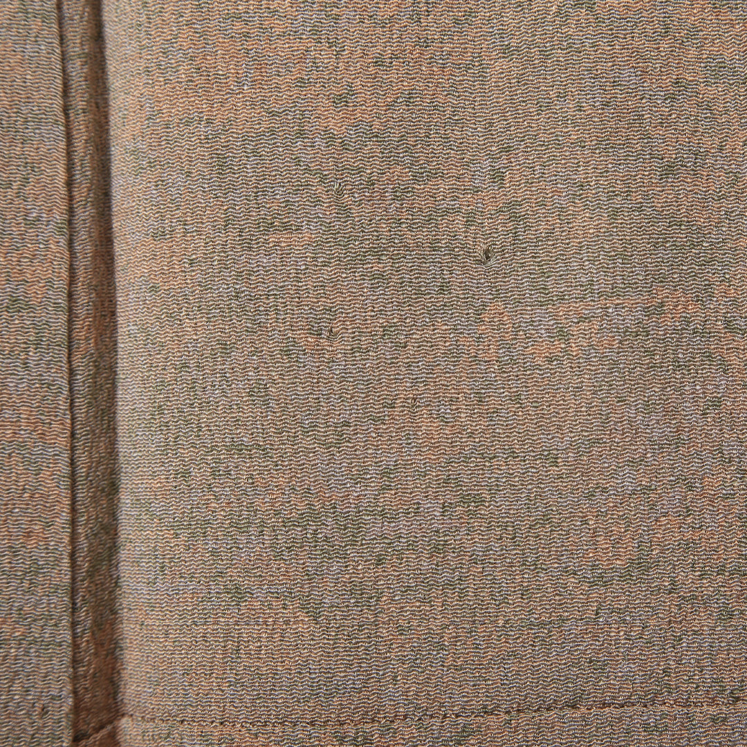 小紋 単衣 身丈157cm 裄丈61cm 正絹 Bランク Mサイズ 広衿 インフォーマル ちりめん 抽象柄 ぼかし染 ベージュ系 1215-02153