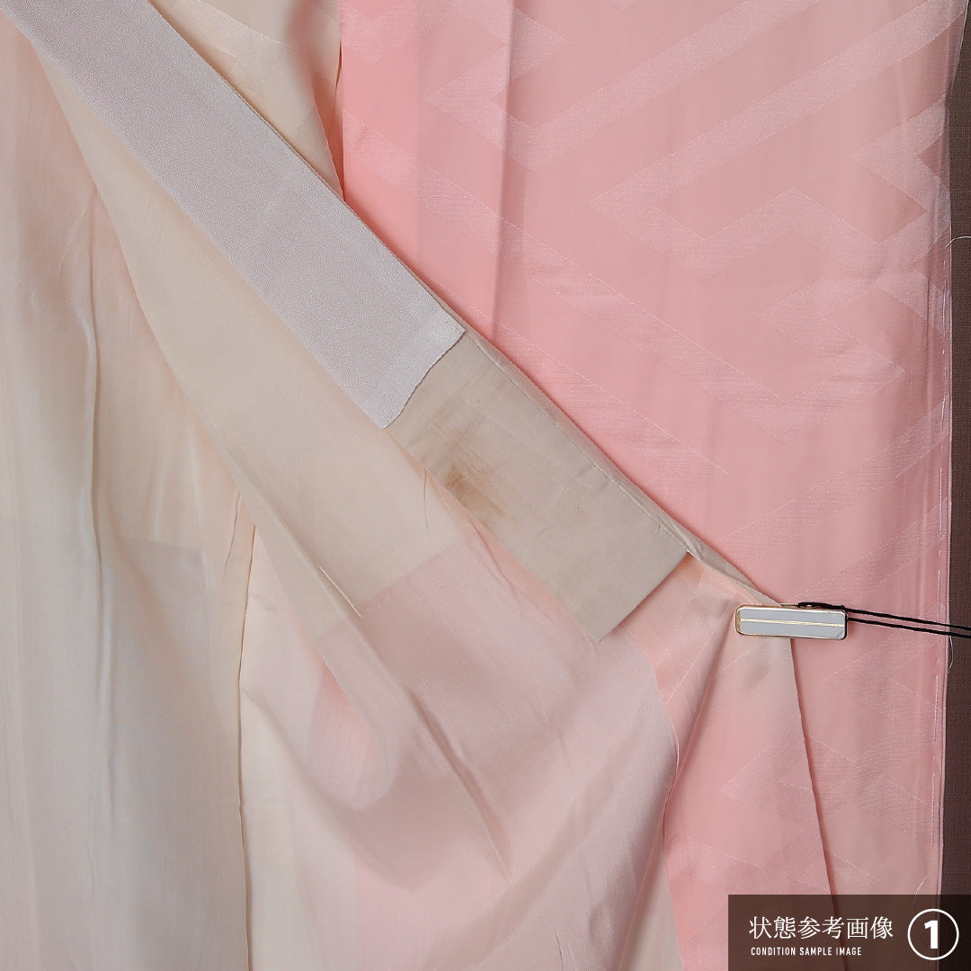 振袖用 長襦袢 袷 身丈111cm 裄丈61cm 正絹 Aランク XSサイズ 紗綾型 ピンク系 RP 1240-12632