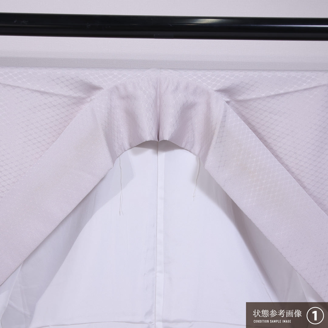 付下げ 袷 身丈164cm 裄丈67cm 正絹 Bランク インフォーマル 広衿 Lサイズ 創作柄 紫系 RP 1218-11771