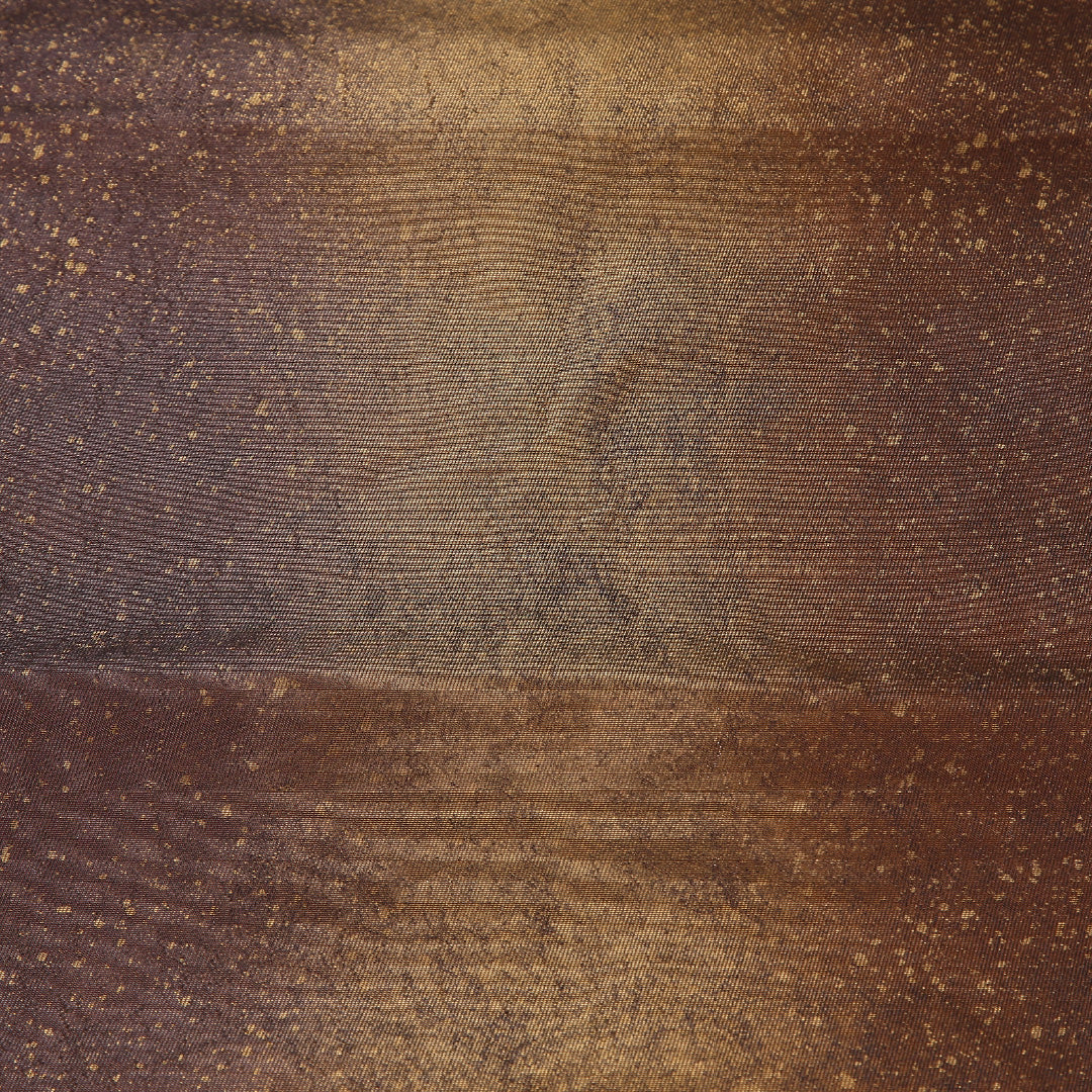 創作柄 袋帯 帯丈420cm 正絹 六通 インフォーマル 茶系 1243-02619
