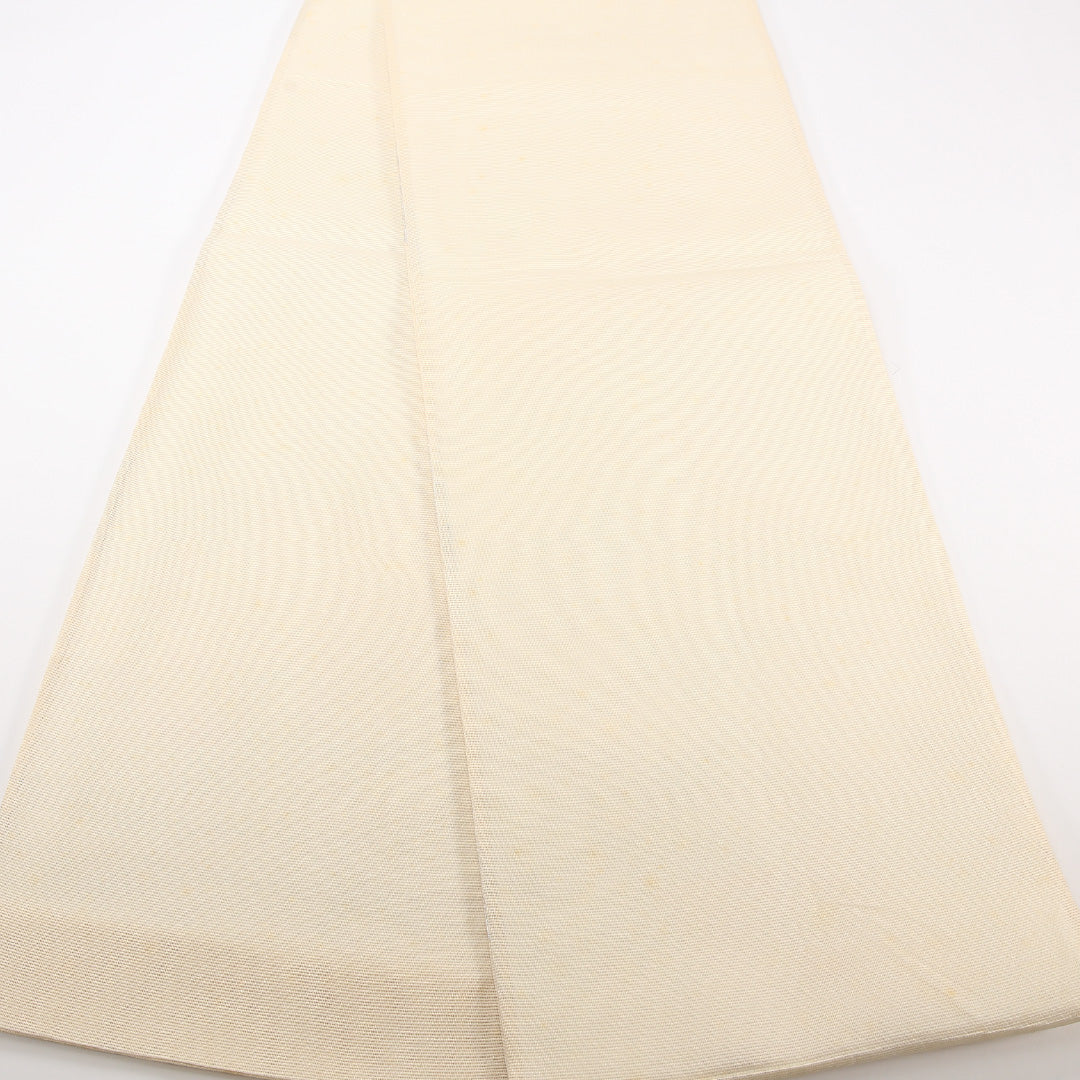 夏物 袋帯 帯丈432cm 正絹 六通 セミフォーマル 綴れ織 桔梗 クリーム系 1243-02469