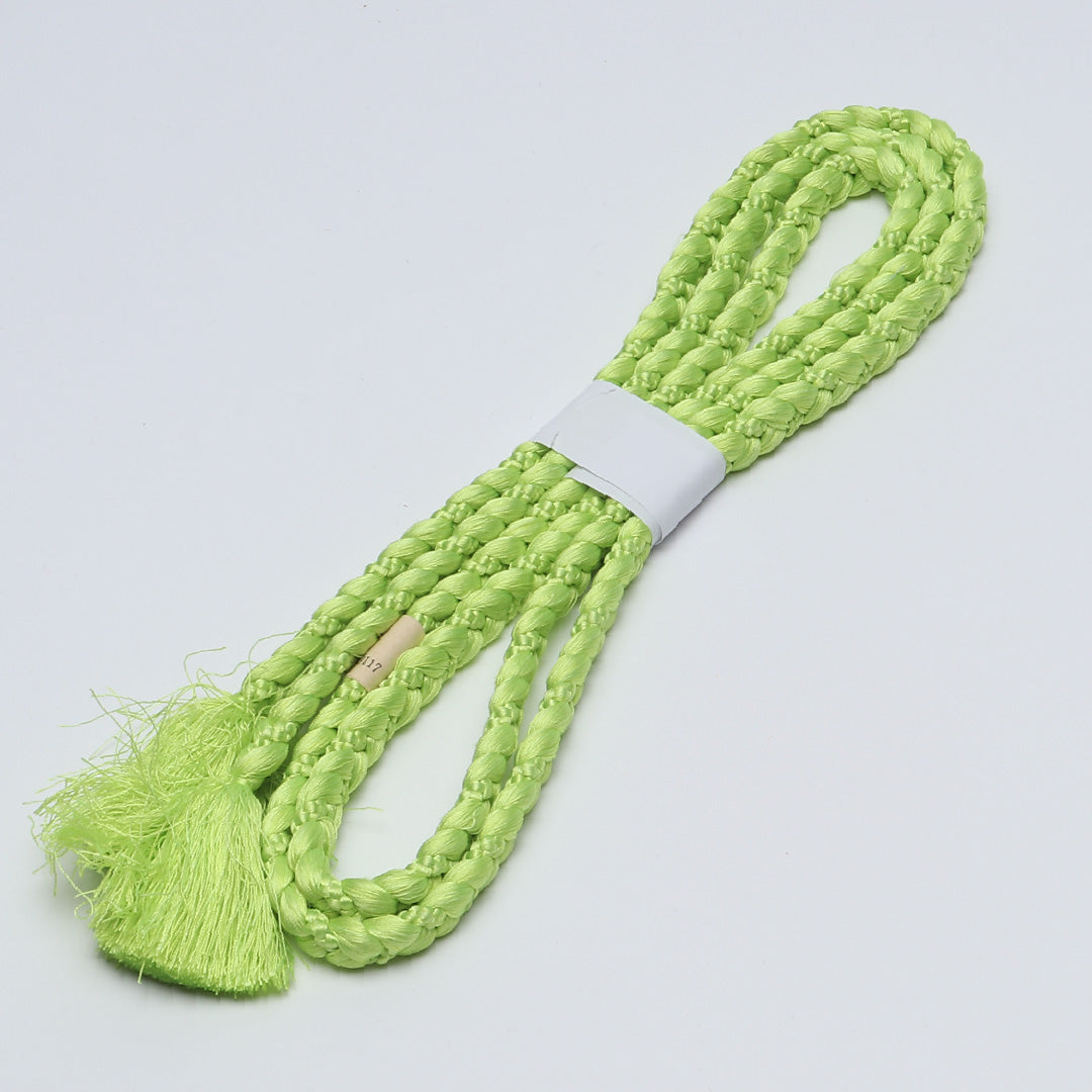 未使用品 帯締め 丸組紐 正絹 緑系 1251-02082