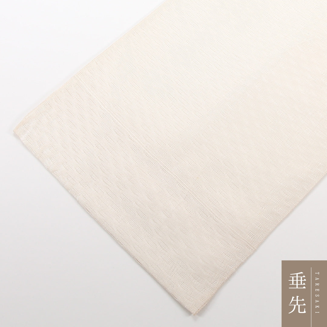 夏物 袋帯 帯丈416cm 正絹 ポイント柄 カジュアル もじり織 創作柄 クリーム系 1243-02523