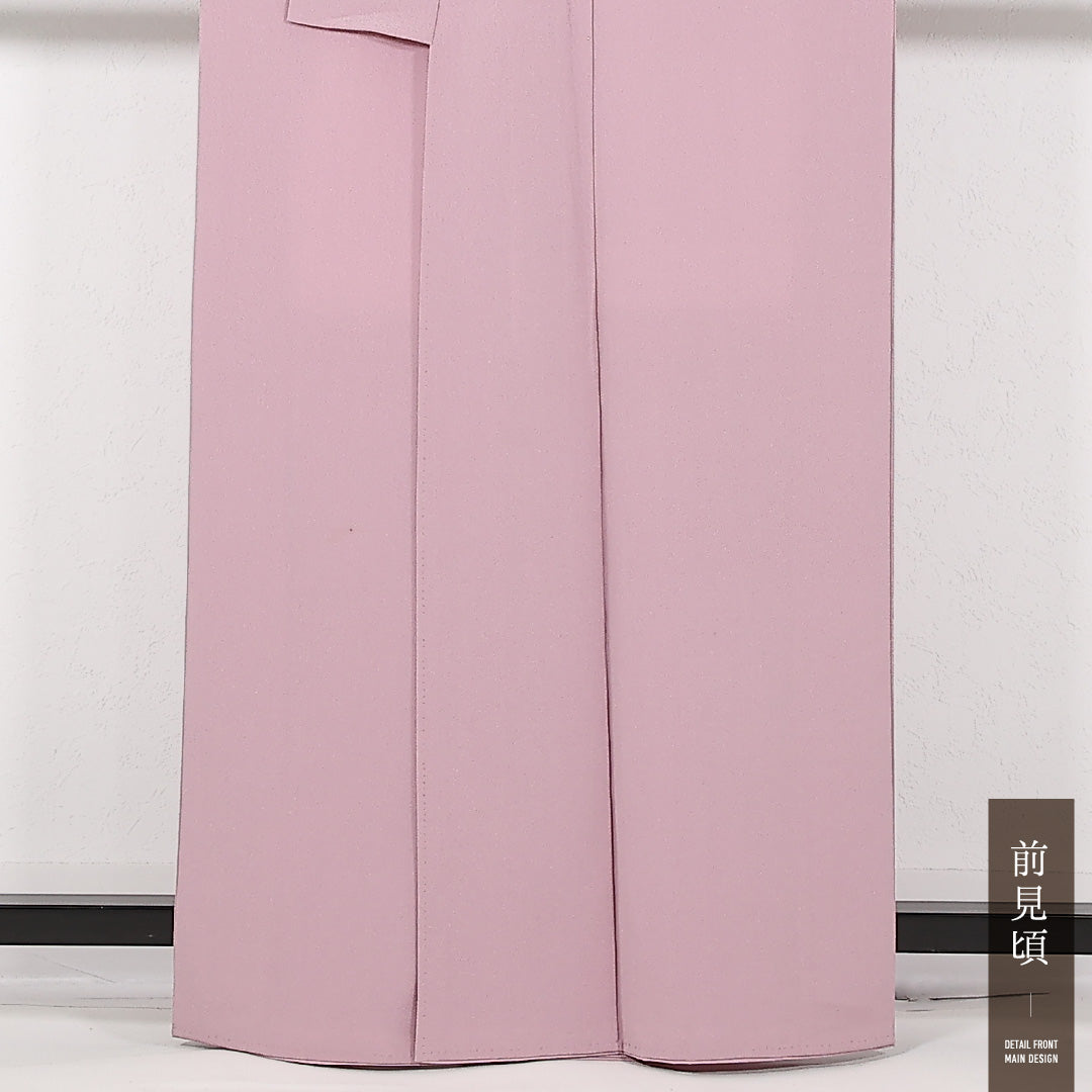 洗える着物 色無地 袷 身丈162cm 裄丈64cm ポリエステル Sランク 一つ紋 (丸に木瓜) セミフォーマル 広衿 Lサイズ ピンク系 RP 1219-17466