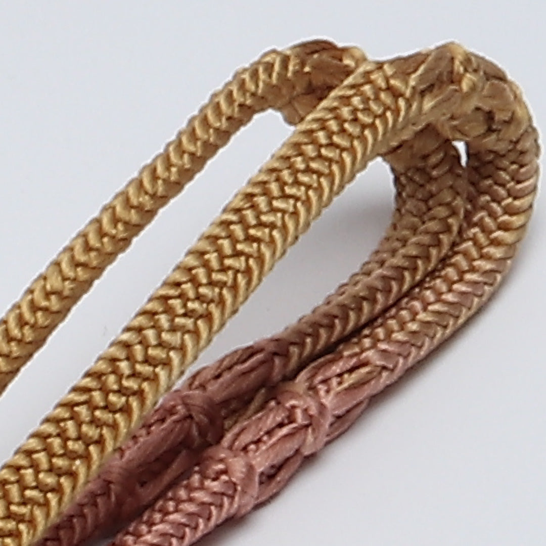 未使用品 帯締め 平組紐 平唐組 正絹 茶系 1251-02045