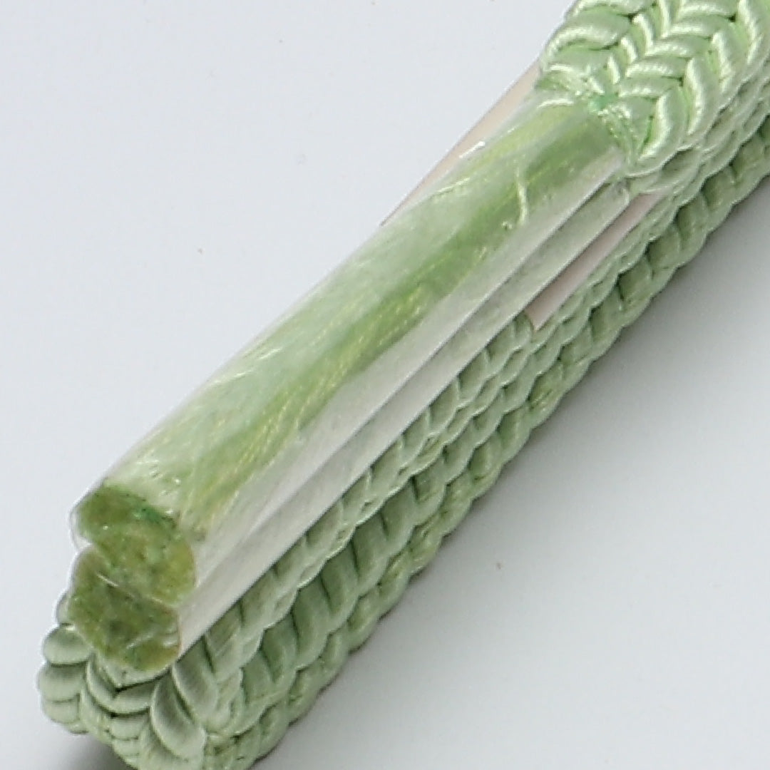 未使用品 帯締め 平組紐 平唐組 正絹 緑系 1251-02078