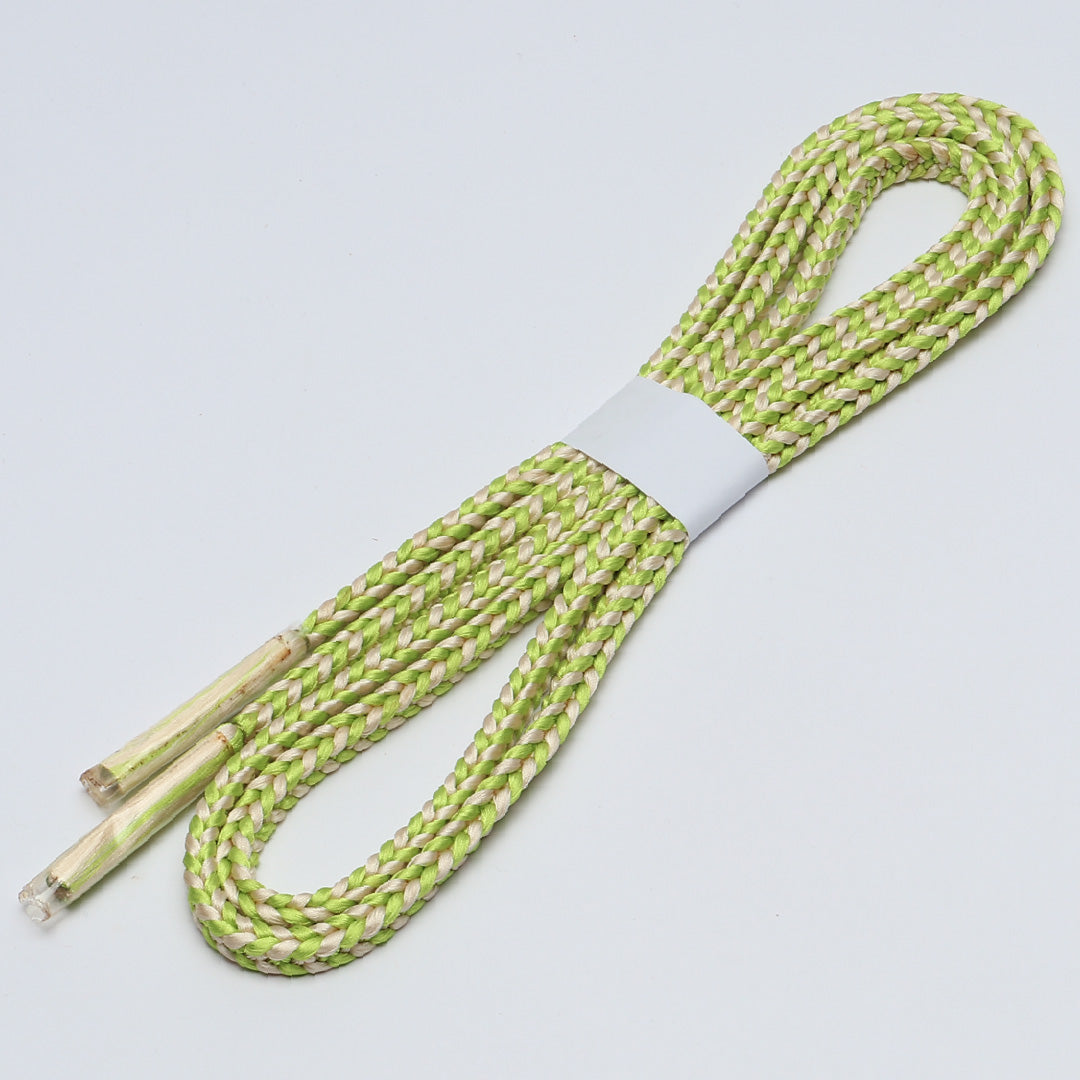 未使用品 帯締め 角組紐 冠組 正絹 緑系 クリーム系 1251-02083