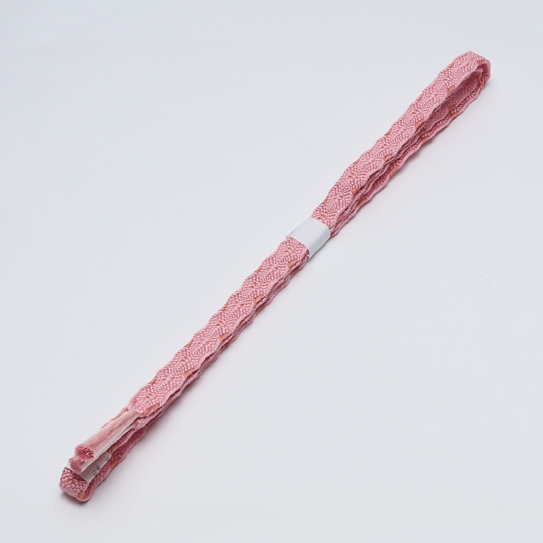 未使用品 帯締め 平組紐 唐組 正絹 ピンク系 1251-02068