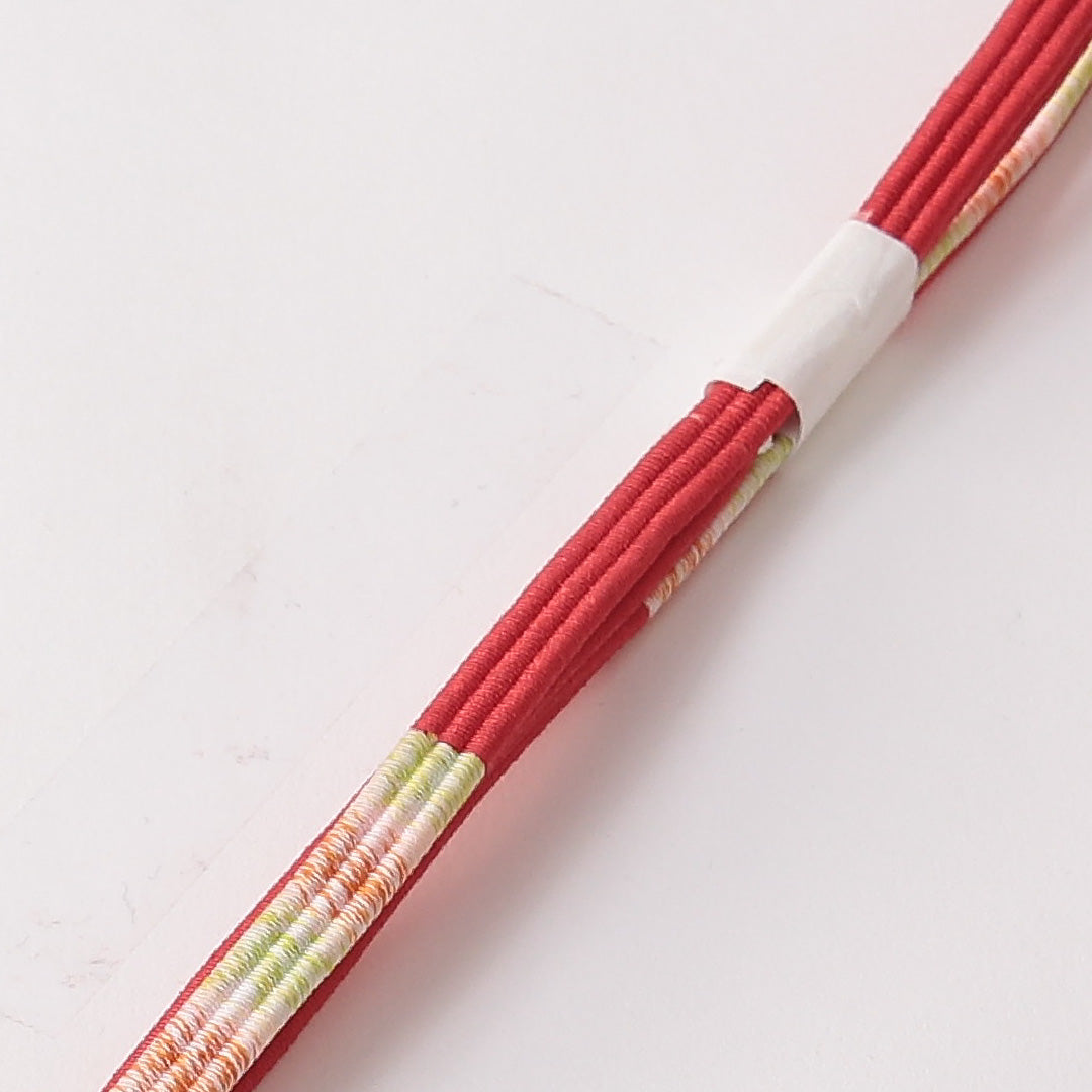 中古・リサイクル 帯締め】 四分紐 正絹 赤系 1251-02004