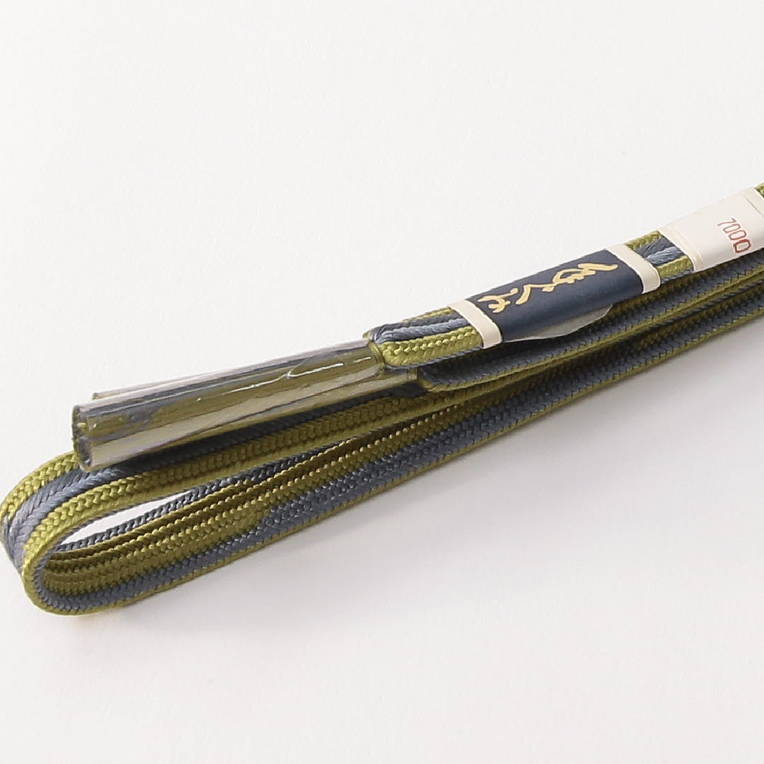 未使用品 帯締め 平組紐 笹浪組 正絹 緑系 水色系 1251-01769