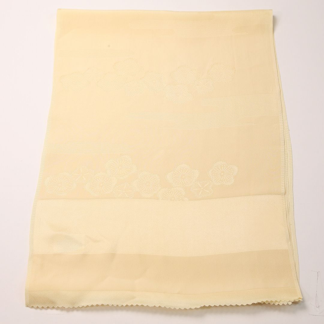 未使用品 帯揚げ 正絹 ちりめん Sランク 黄系 1252-00735