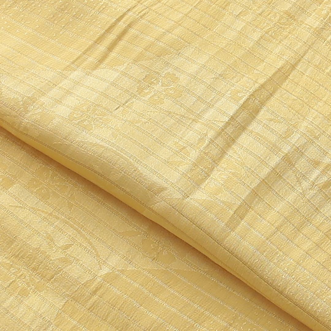 夏物 帯揚げ 正絹 絽 金彩 黄系 1252-00710