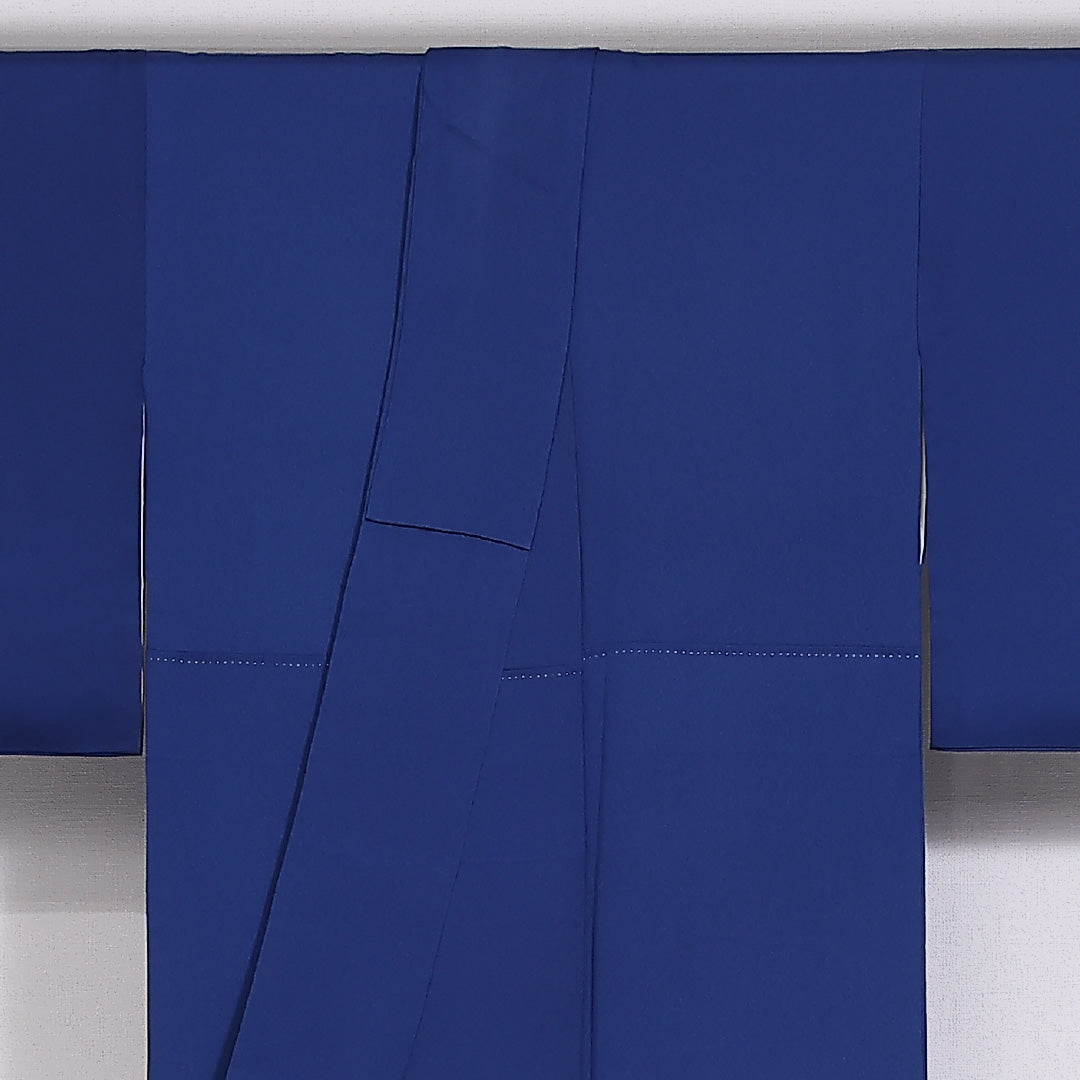 色留袖 袷 身丈152cm 裄丈64cm 正絹 Aランク 一つ紋 (丸に四つ目菱) セミフォーマル 広衿 Sサイズ 笠 青系 RP 1214-06546