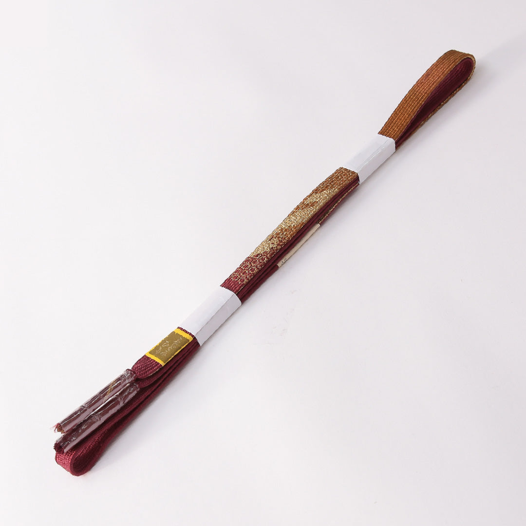 未使用品 礼装用 帯締め 平組紐 高麗組 正絹 紫系 金系 1251-01773