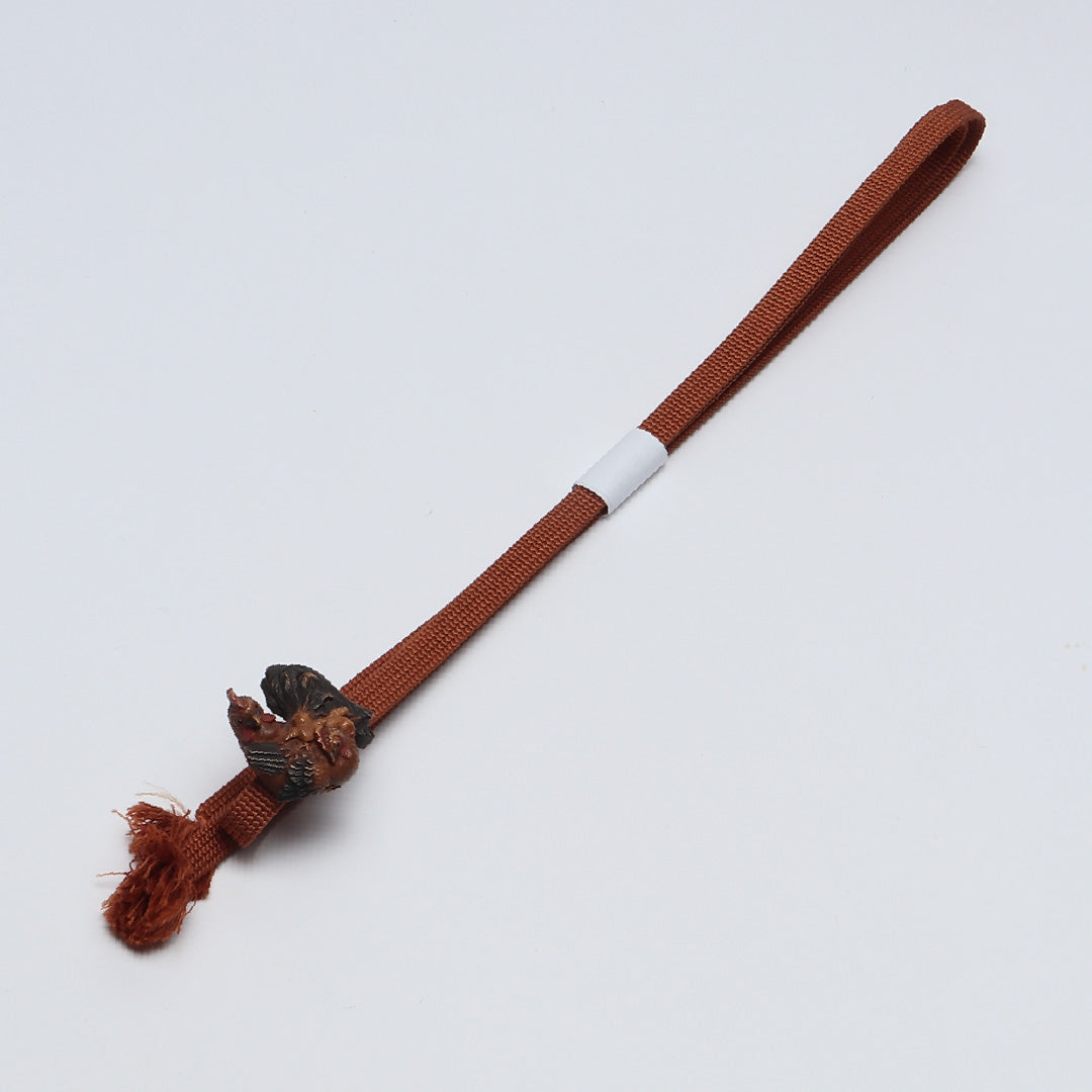 帯締め 三分紐 正絹 茶系 1251-02054