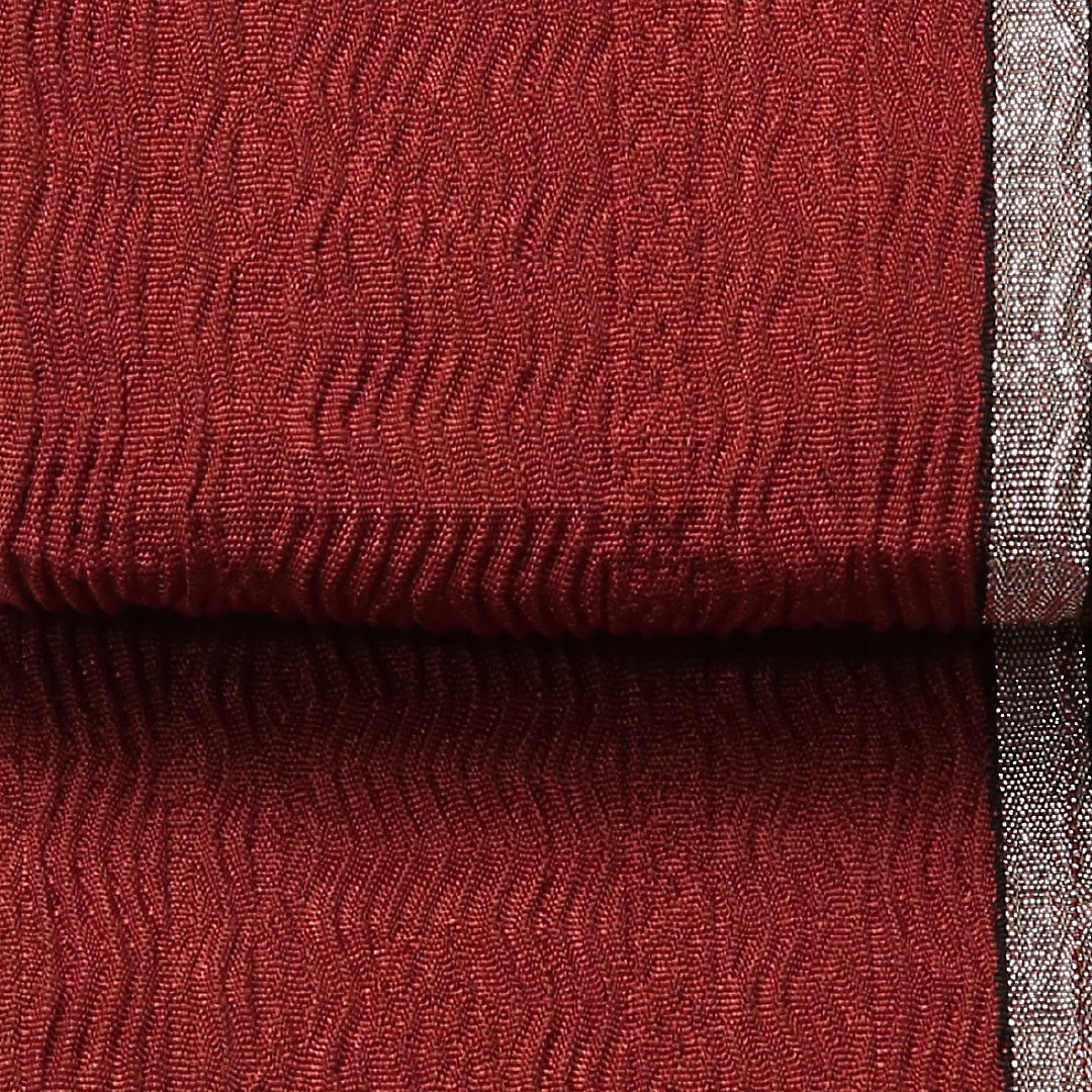 半幅帯 帯丈320cm レーヨン 全通 小袋帯 カジュアル 縞 金銀糸 茶系 赤系 1247-00704