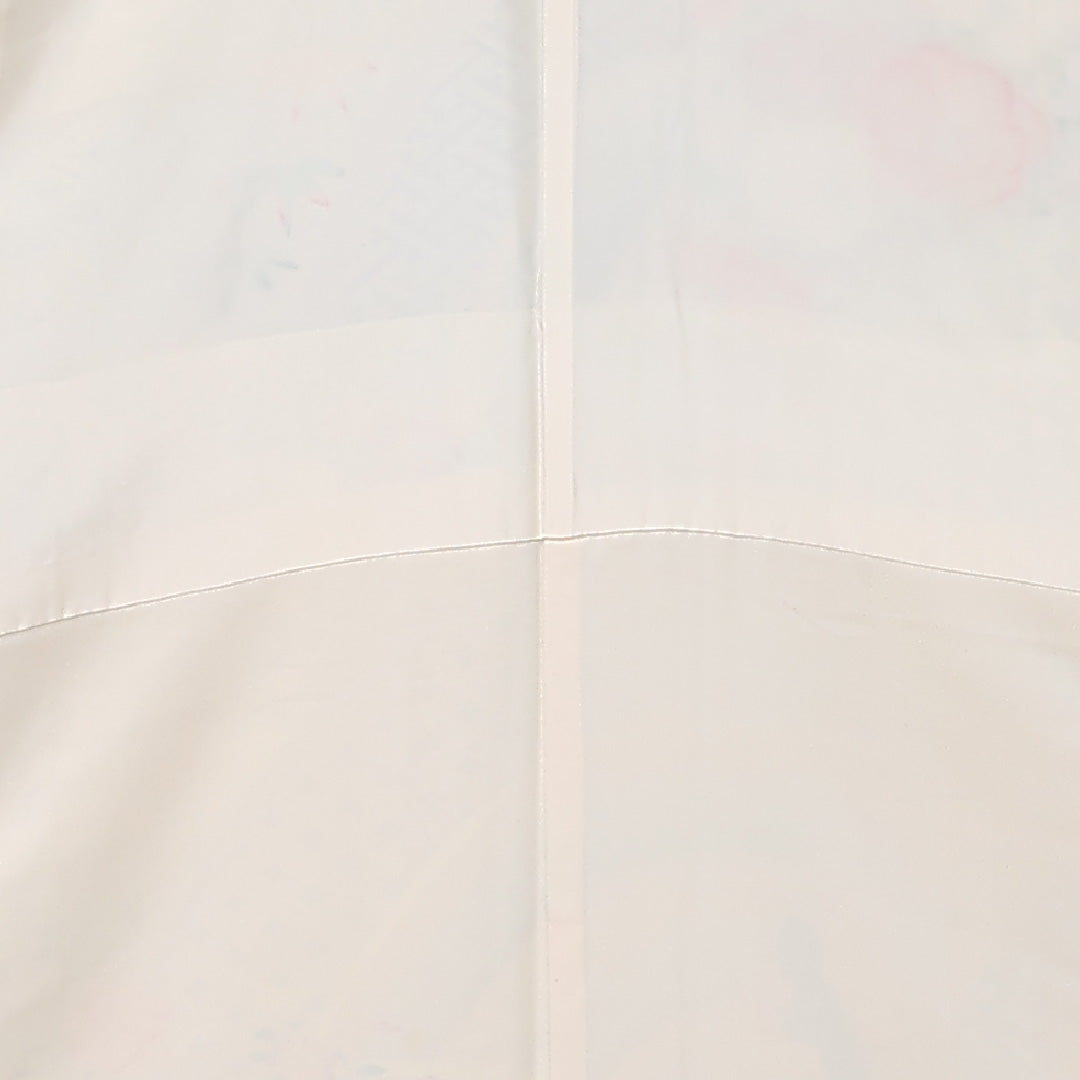 振袖 袷 身丈163cm 裄丈63cm 正絹 Bランク フォーマル 広衿 Lサイズ 牡丹 紅葉 吉祥文様 クリーム系 RP 1215-06740