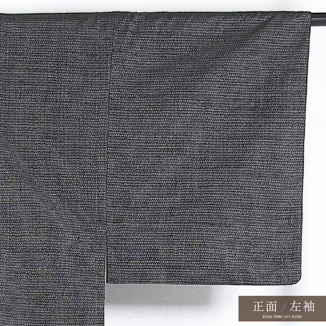 アンサンブル 男着物 (紬) 袷 身丈145cm 裄丈70cm 正絹 Cランク インフォーマル 棒衿 Mサイズ 亀甲 茶系 RP 1224-17363