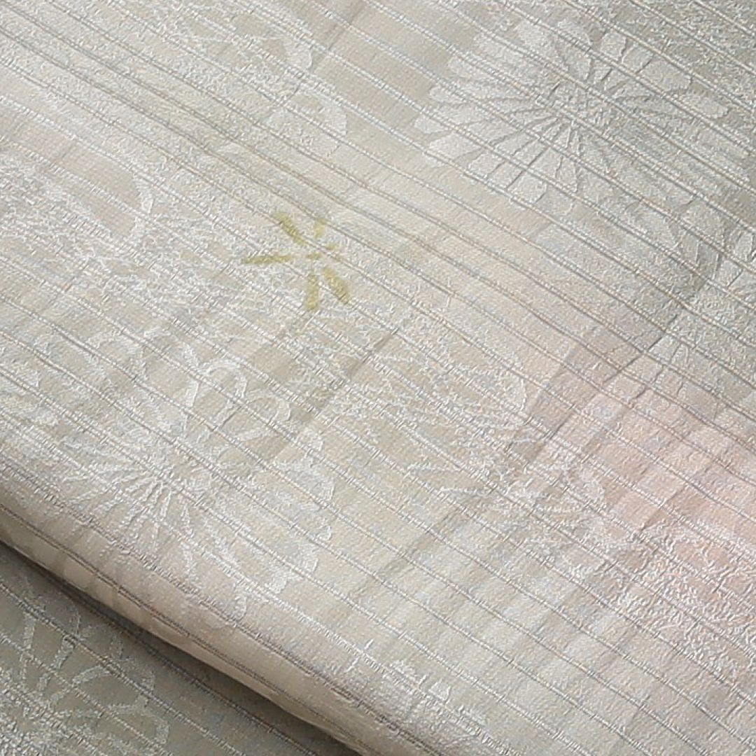 夏物 帯揚げ 正絹 絽 金彩 緑系 1252-00707