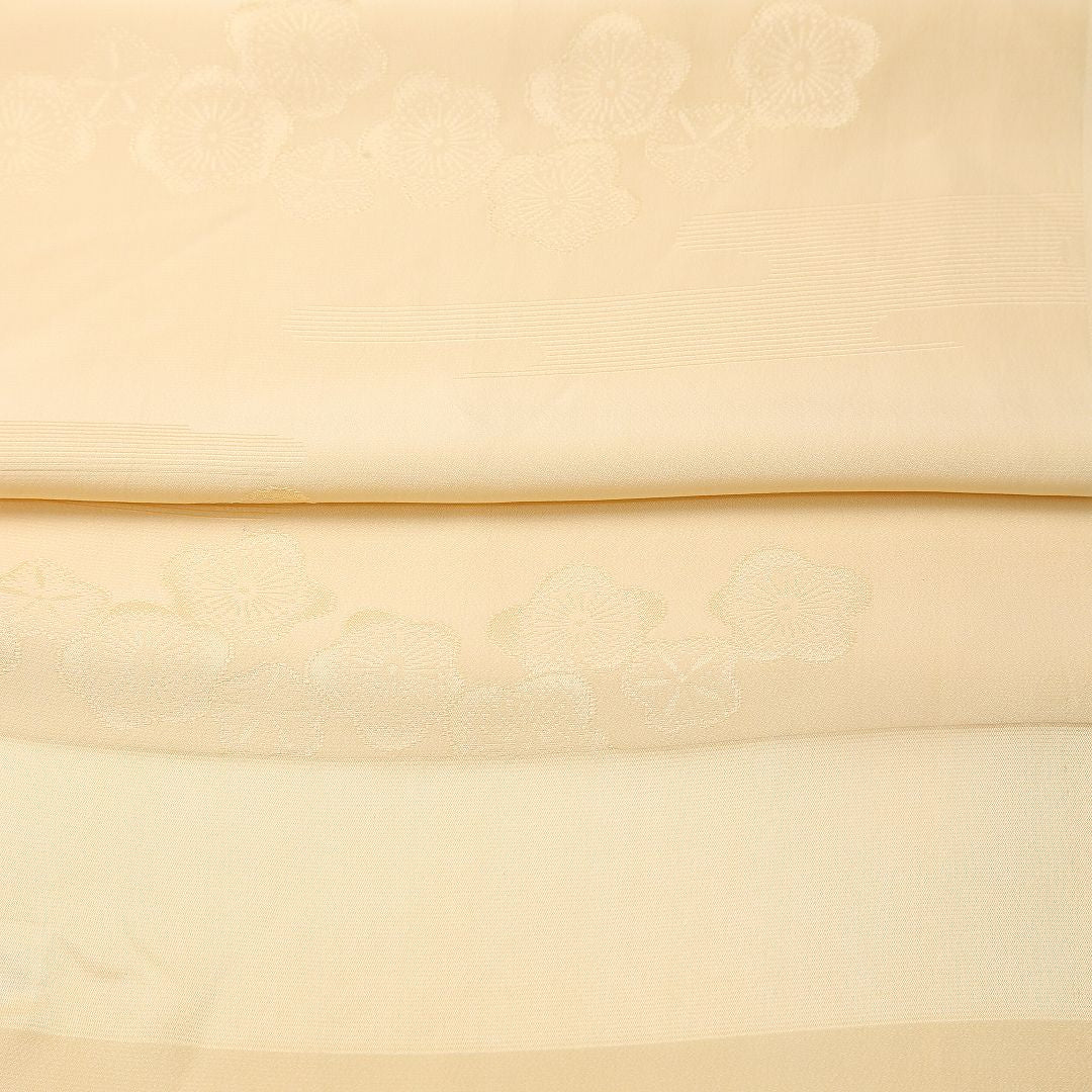 未使用品 帯揚げ 正絹 ちりめん Sランク 黄系 1252-00735