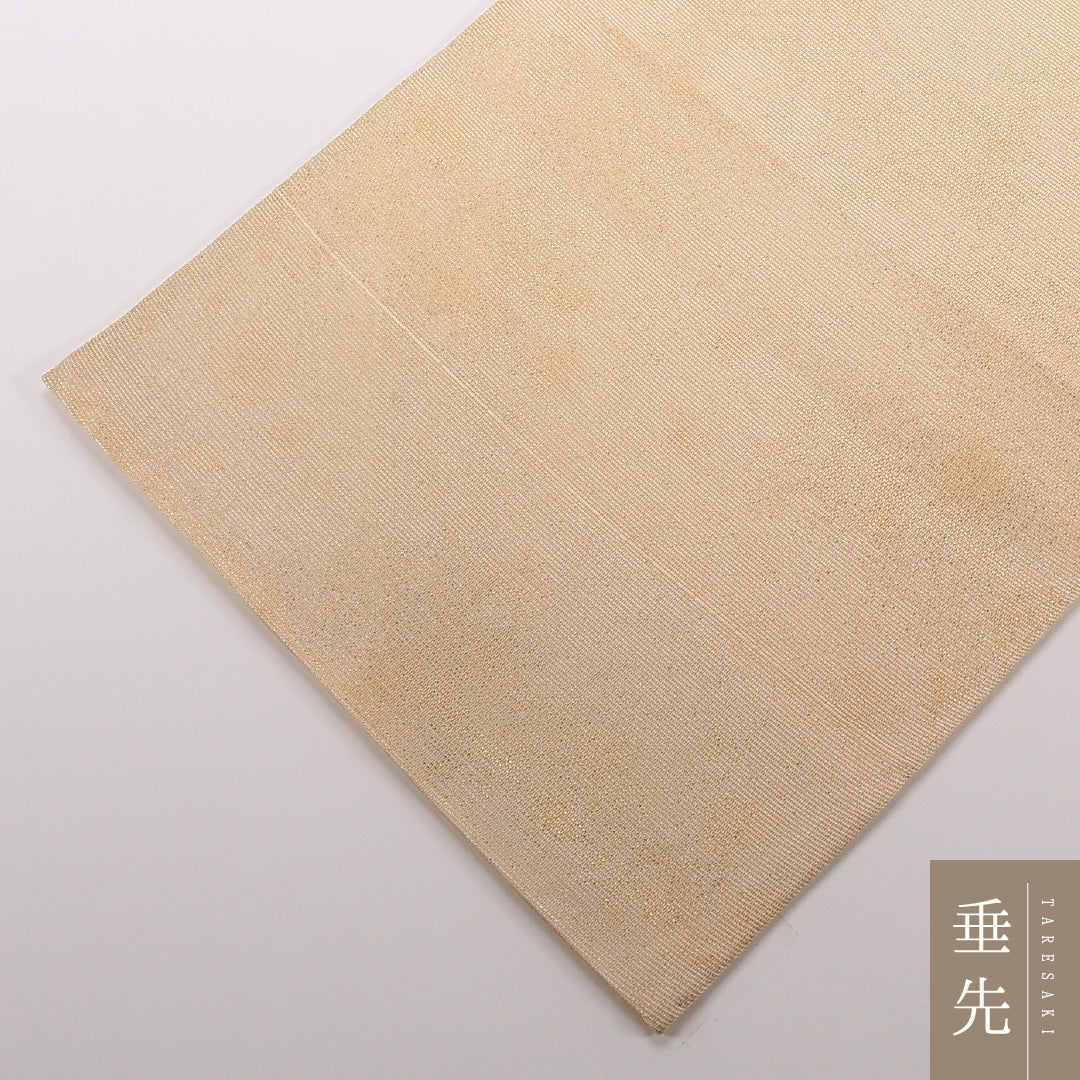 夏物 袋帯 帯丈436cm 正絹 ポイント柄 インフォーマル 植物柄 黄系 1243-02500