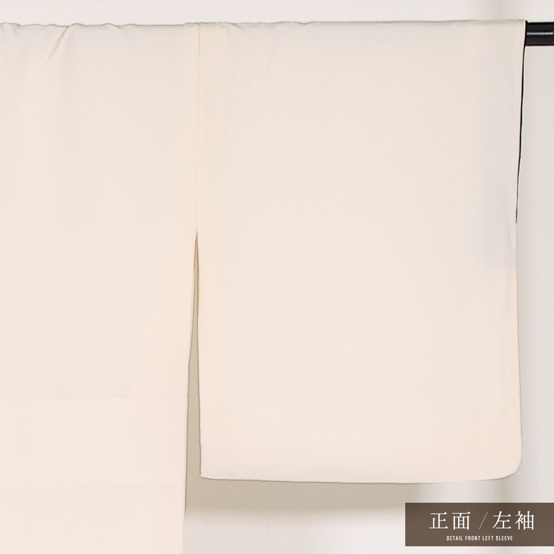 未使用品 付下げ 袷 身丈168cm 裄丈69cm 正絹 Sランク インフォーマル 広衿 Mサイズ 金彩 しつけ糸 市松 南天 白系 M4 1218-17429