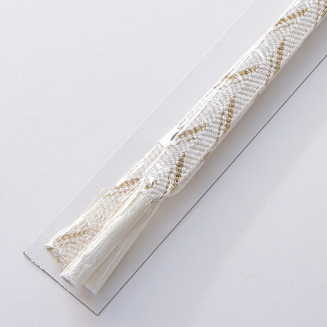 未使用品 帯締め・帯揚げ・末広 3点セット 留袖用 正絹 平組紐 唐組 亀房 絞り 白系 1254-01053