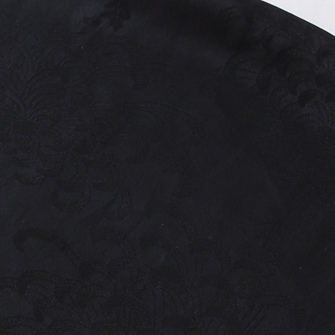 帯揚げ 弔事用 正絹 綸子 黒系 1252-00684