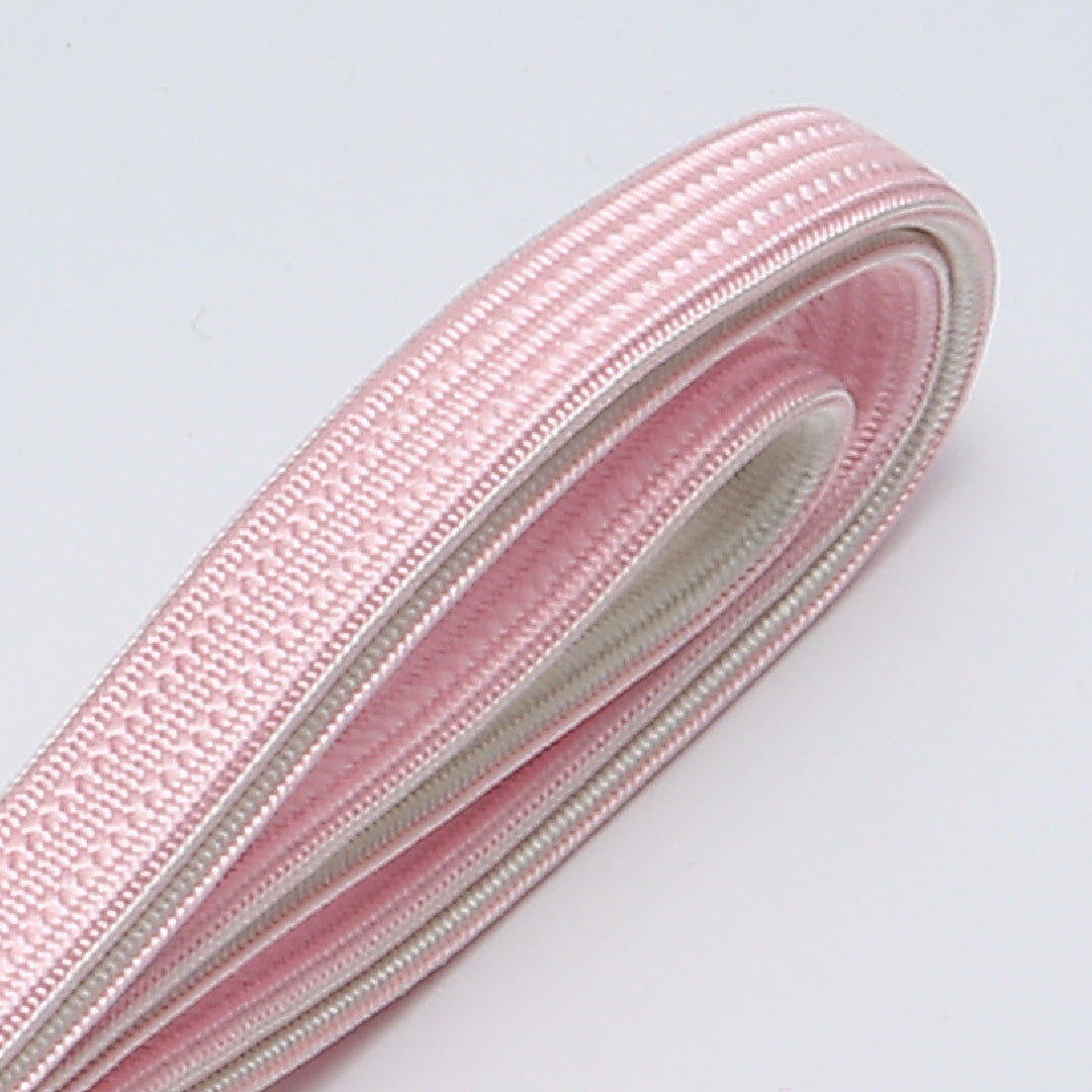 未使用品 帯締め 平組紐 畝組 正絹 ピンク系 白系 1251-02101