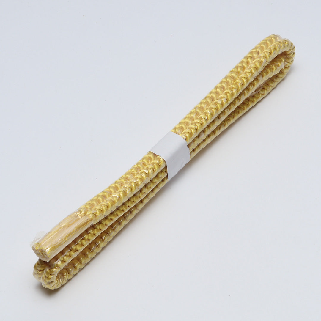 未使用品 帯締め 角組紐 冠組 正絹 黄系 1251-02076