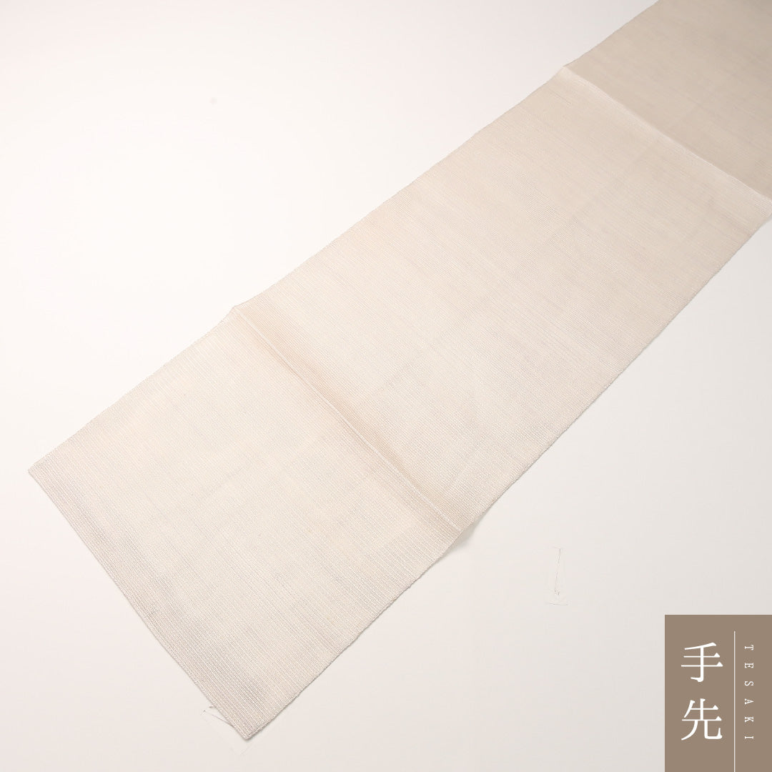 夏物 袋帯 帯丈452cm 正絹 ポイント柄 インフォーマル 創作柄 クリーム系 1243-02439