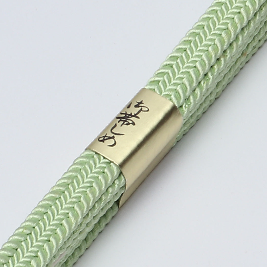 未使用品 帯締め 平組紐 平唐組 正絹 緑系 1251-02078