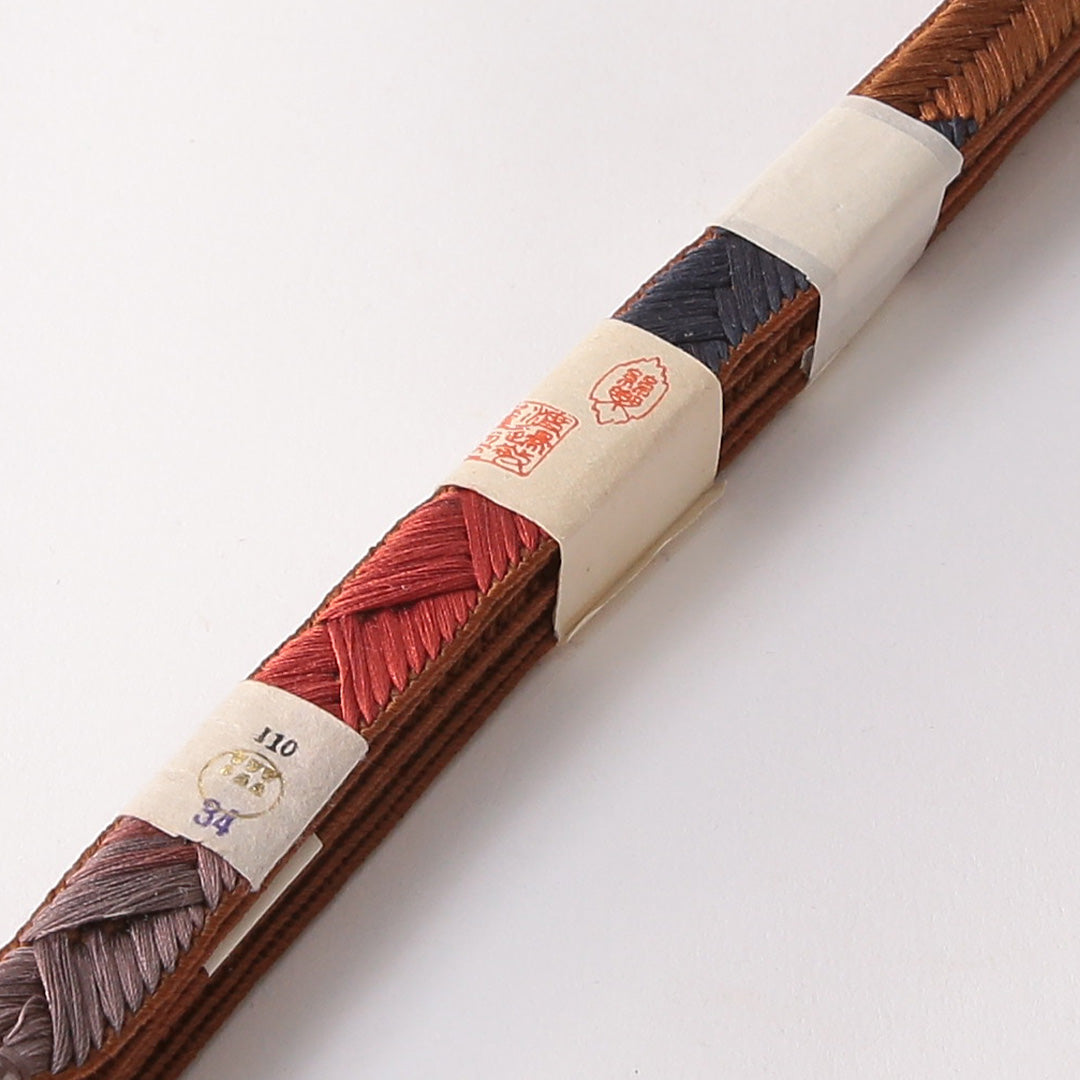 未使用品 帯締め 平組紐 正絹 多色系 1251-01600