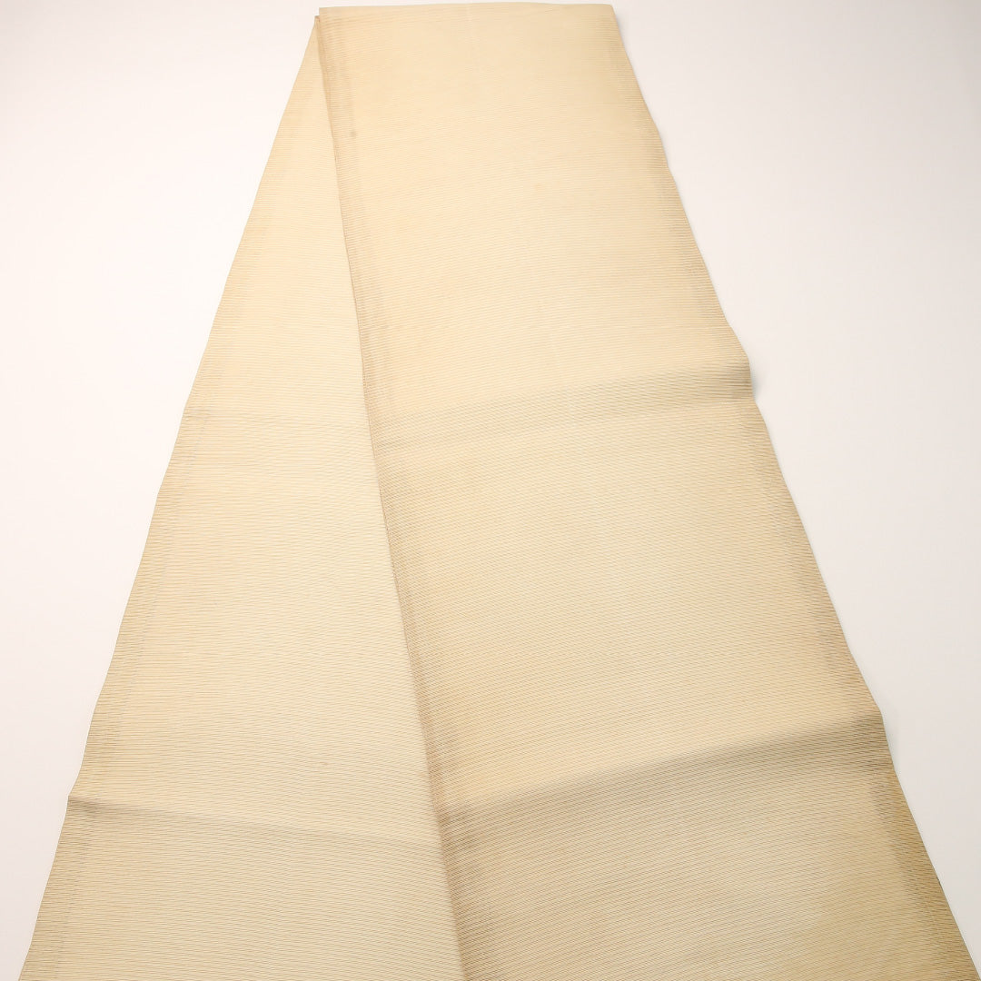 夏物 袋帯 帯丈424cm 正絹 六通 セミフォーマル 扇 クリーム系 1243-02448