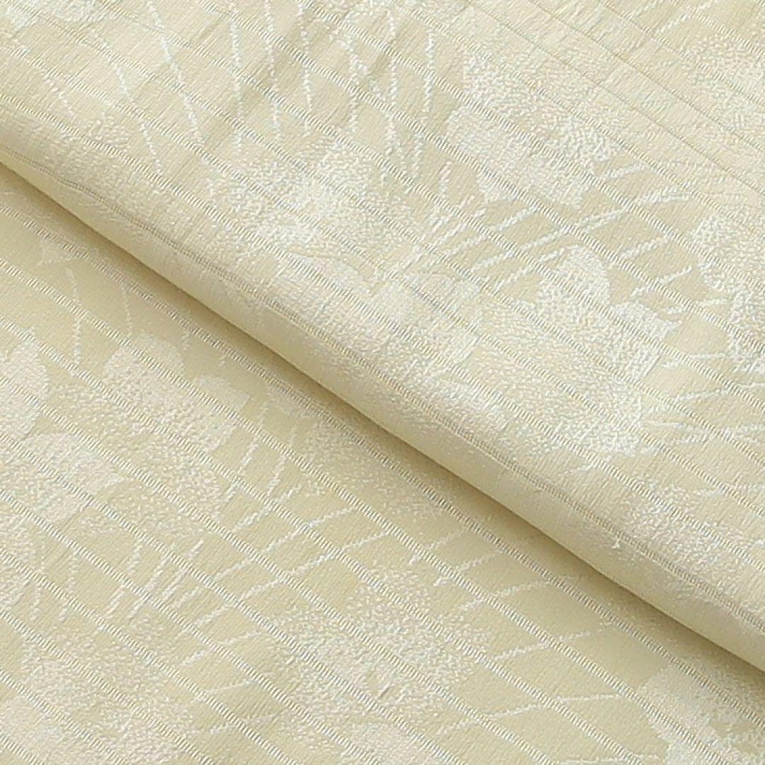 夏物 帯揚げ 正絹 絽 Aランク 金彩 黄系 1252-00714