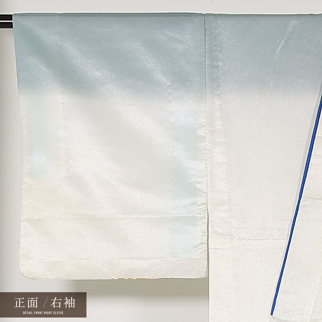 洗える着物 男着物 袷 身丈159cm 裄丈66cm ポリエステル Cランク 踊り用 棒衿 2XLサイズ 創作柄 黒系 RP 1224-17456