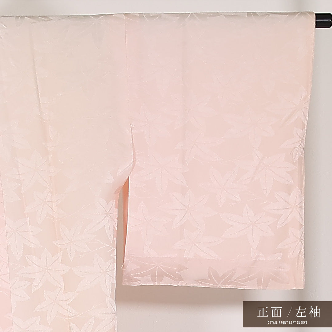 長襦袢 無双袖 身丈129cm 裄丈62cm 正絹 Aランク FREEサイズ ピンク系 RP 1239-17485