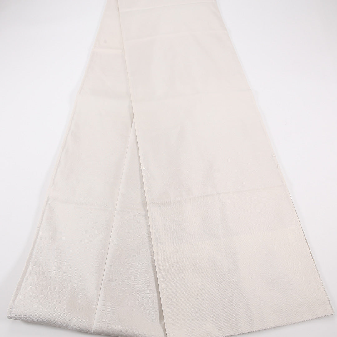 袋帯 帯丈436cm ポリエステル 六通 セミフォーマル 唐草 クリーム系 グレー系 1243-02551