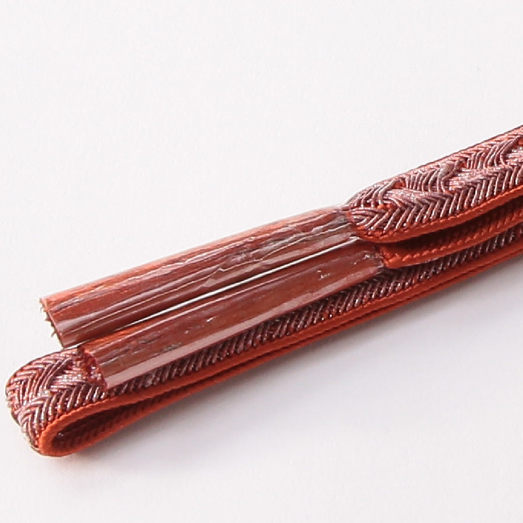 未使用品 帯締め 平組紐 大和組 正絹 朱系 水色系 1251-01771