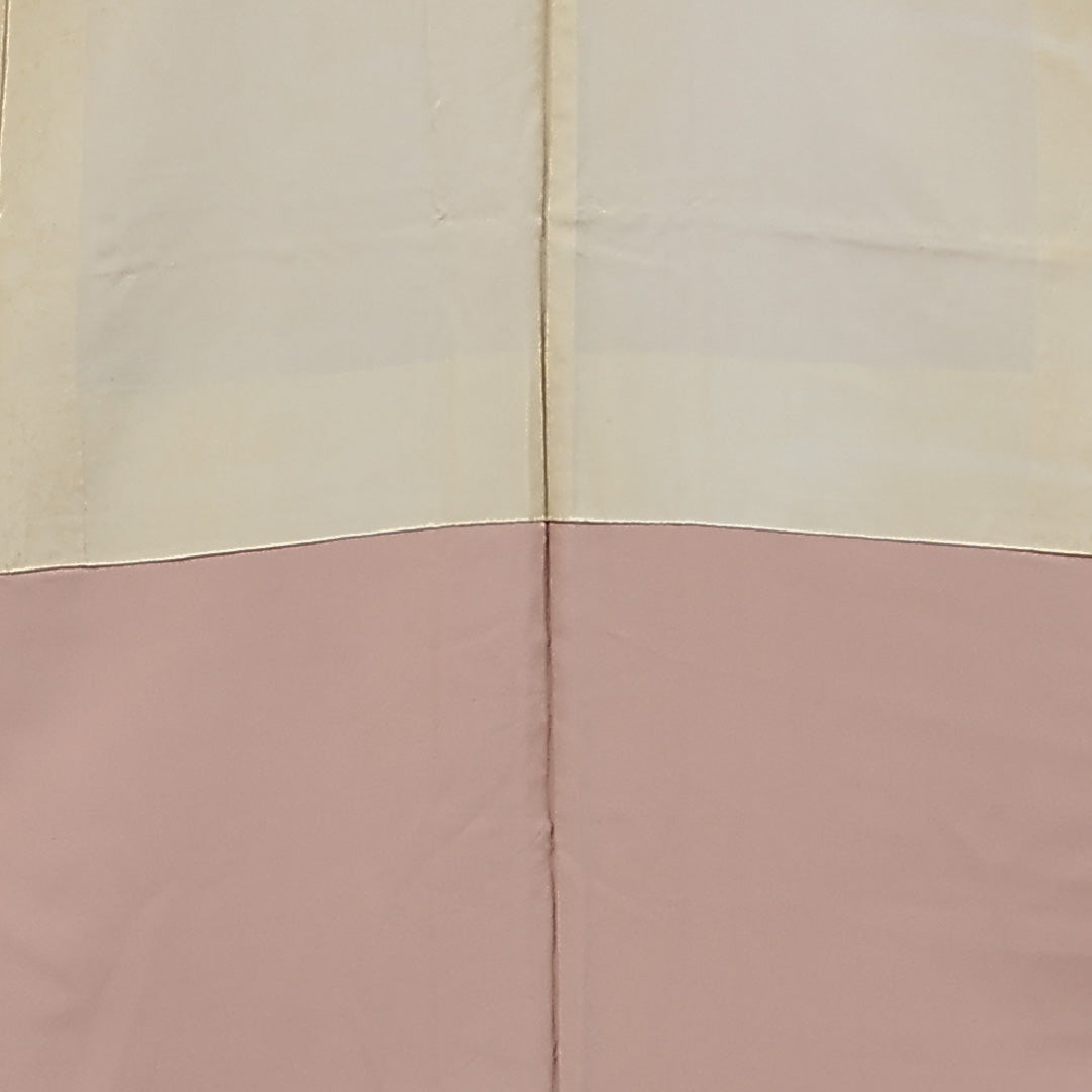 江戸小紋 (鮫) 袷 身丈152cm 裄丈63cm 正絹 Aランク インフォーマル 広衿 XSサイズ ピンク系 RP 1220-17240