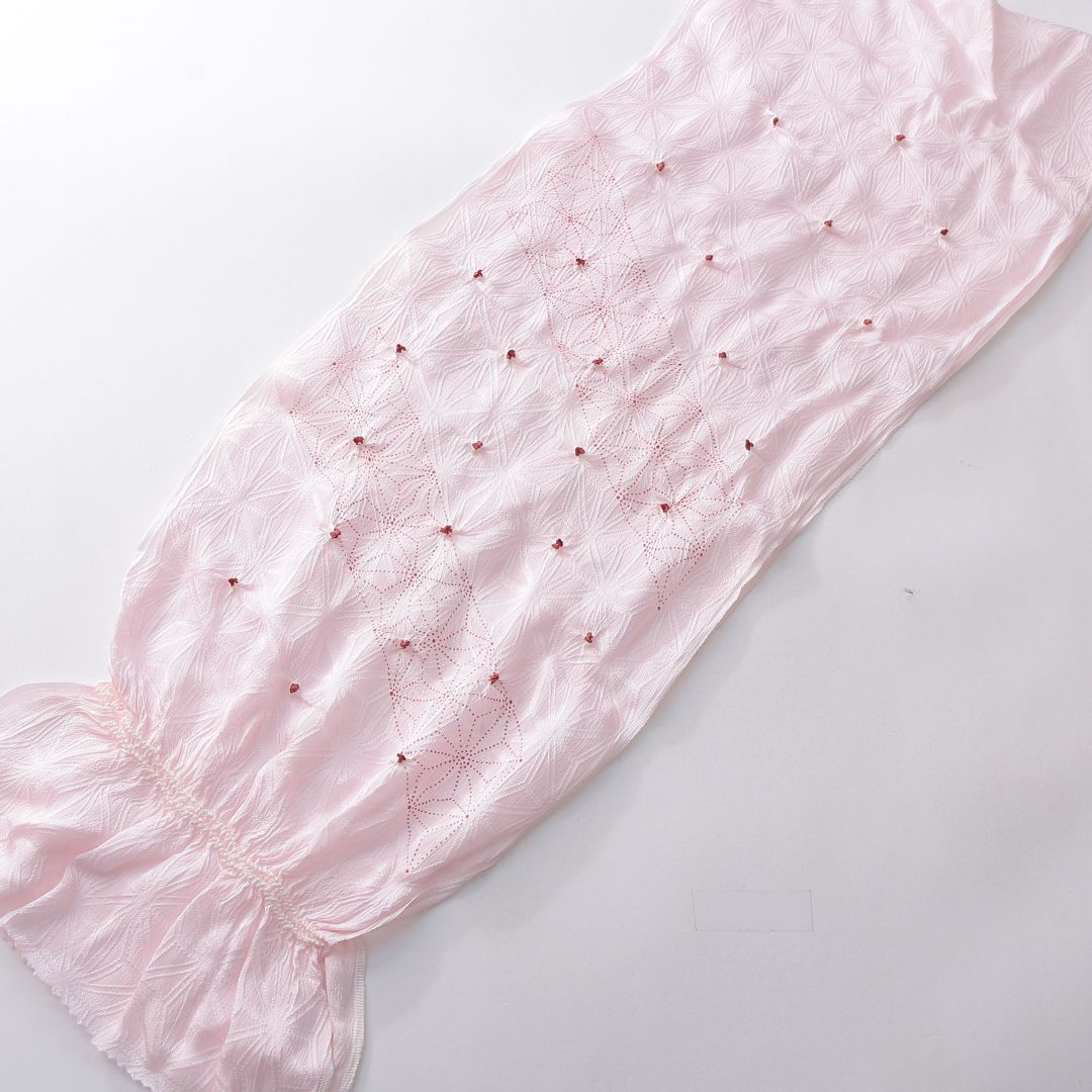 未使用品 帯揚げ 正絹 絞り ピンク系 1252-00721