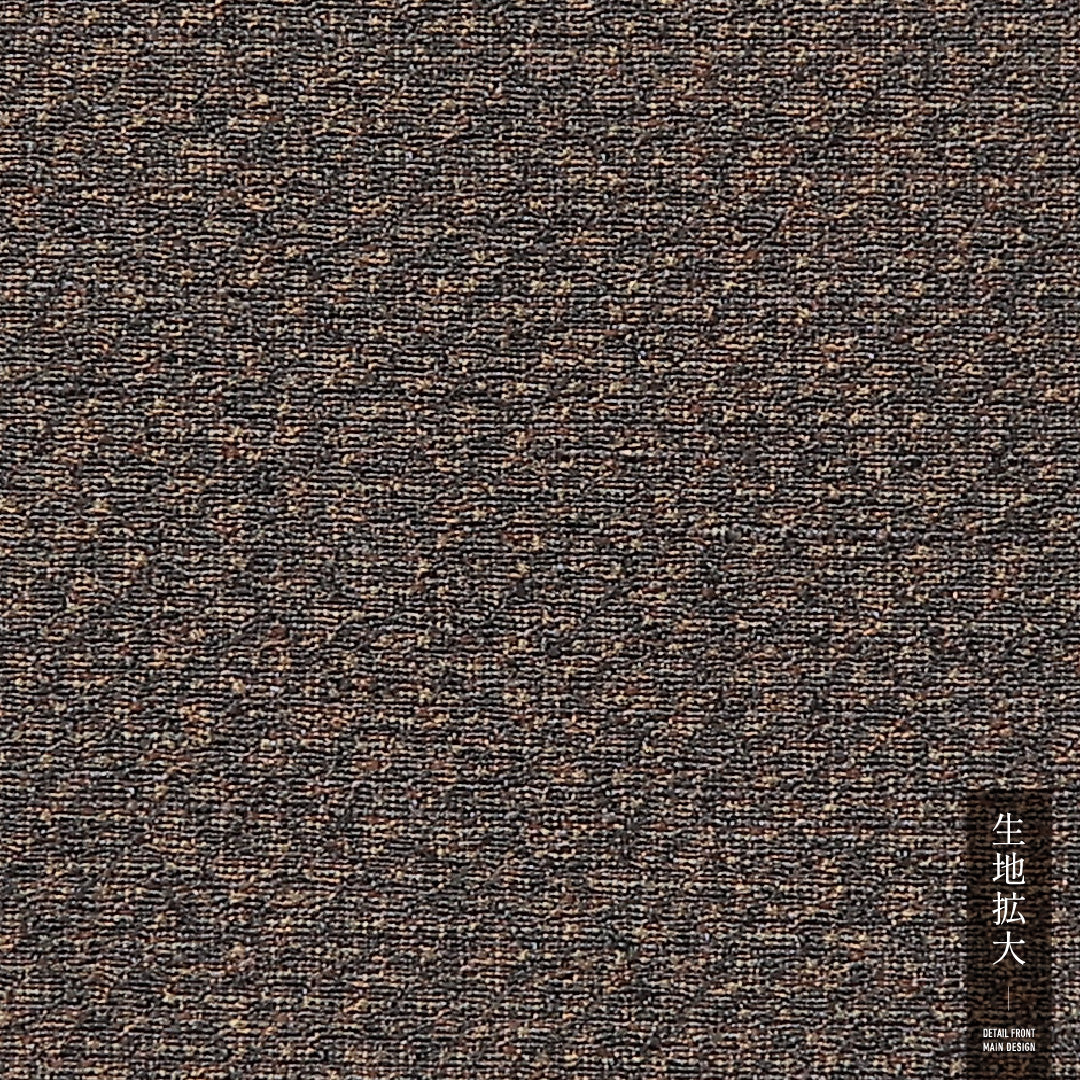 男着物 袷 身丈135cm 裄丈69cm 正絹 Aランク カジュアル 棒衿 Sサイズ 無地 茶系 RP 1224-17215